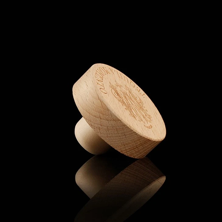 T-shape Wooden Top Glass Bottle Plug suppliers