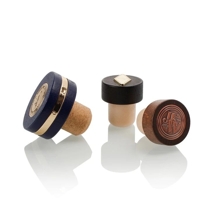 Rolha superior de madeira em forma de T